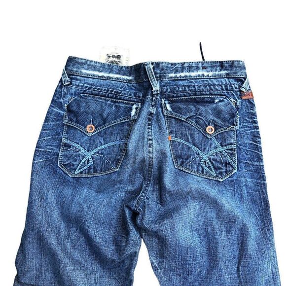 RARE Union Designer Jeans Size 34 Blue - Picture 2 of 14